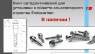 Винт ортодонтический для установки в области альвеолярного отростка Endocarbon В НАЛИЧИИ